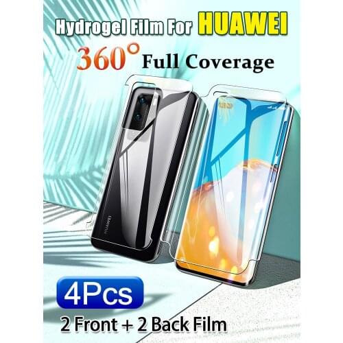 Front Back Edges All Inclusive Soft Hydrogel Film For Huawei Mate 40 30 20 Pro 360° Screen Protector P40 P30 40RS 40Pro Plus