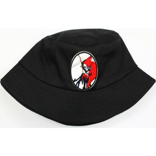 2021 Geometric Skull Embroidery Cotton Bucket Hat Fisherman Hat Outdoor Travel Hat Sun Cap Hats for Men and Women 371