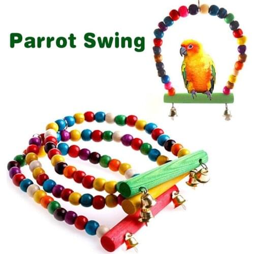 Parrot toy, Bird cage accessories, Color swing, Parrot stand, Bird supplies