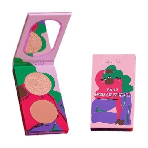 KALEIDOS Lofi out of Focus Blush Highlight Makeup Palette Natural Female Rouge Brightening Skin Color