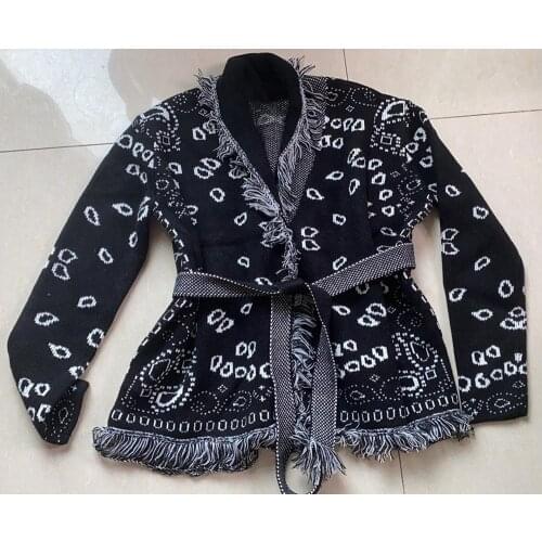 2020FW Autumn Winner Fashion Women Long Sleeve Tassel Cashmere Knitted Cardigans Sweater