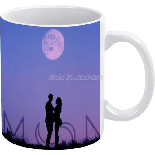 Get You The Moon Coffee Mugs Ceramic Personalized Mugs 11 Oz White Mug Tea Milk Cup Drinkware Travel Mug Moon Relationship Boyfr