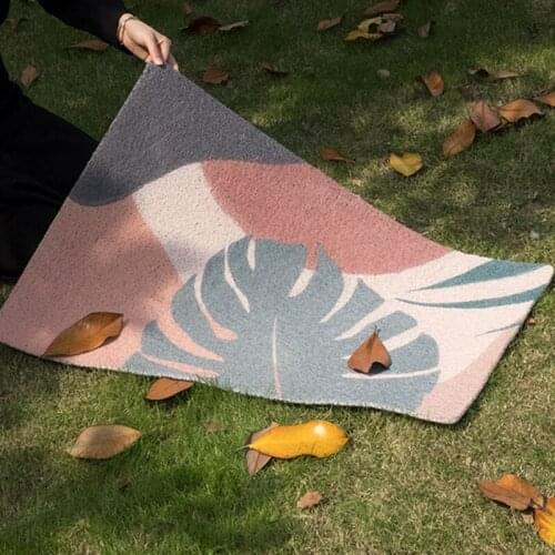 New Art Style Home Door Mat Carpet Living Room Mat PVC Silk Loop Anti-slip Mat Entrance Door Mat Hallway Home Mat Carpet Custom
