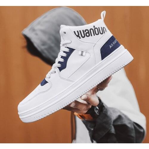 Men Casual Shoes 2021 New High top Student Trend Board Shoes Men Fashion Sneakers Thick bottom Comfortable Fitness Outdoor Shoes