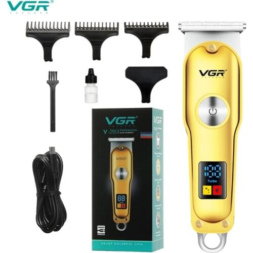 Ourwork hair clipper hair repairer engraving new electric push LED intelligent display portable oil head barber v290