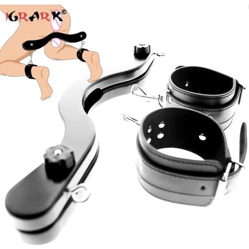Male BDSM Bondage Gear Ball Scrotum Stretcher Penis Lock Ankle Cuffs Cock Exerciser Delay Ejaculation Slave Sex Toys for Men 18