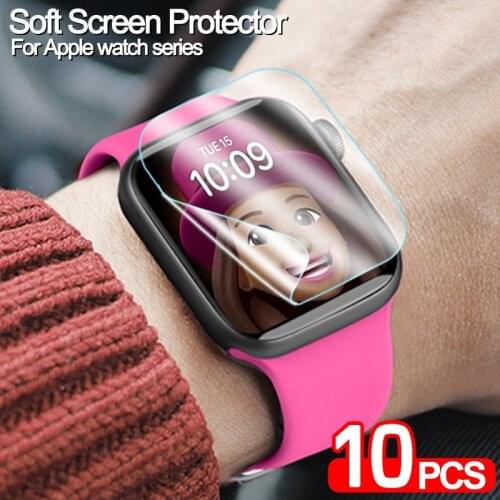 Full Screen Protector for Apple Watch 1 2 3 38mm 42mm Soft Clear Protective Film for iWatch Series 4 5 6 SE 40MM 44MM Not Glass