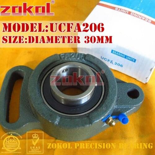 ZOKOL bearing UCFA206 LA90506 Pillow Block Ball Bearing Units diameter 30mm