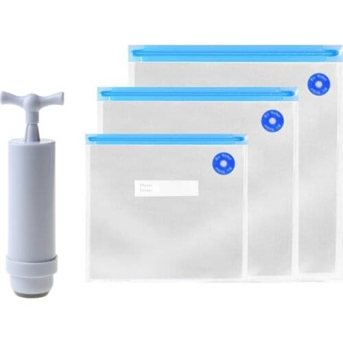 Manual Vacuum Bag Suction Air Pump Food Clothes Pillows Blankets Seal Storage Pouch Compression Pump Tool