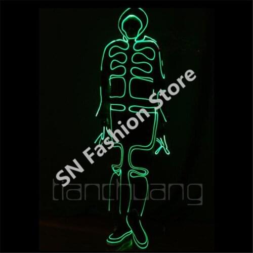 TC-150 Colorful LED light robot costumes ballroom dance wears disco dj bar suit cosplay programmable clothe club bar performance