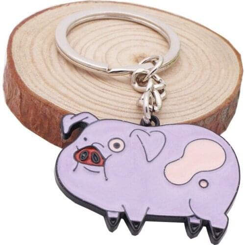 Creative Personality Anime Pig Keychain Fashion Lovely Trends Men Women Couples Funny Gift Keyring Bag Car Key Accessories New