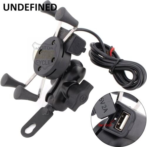 Universal Motorcycle Cell Phone Mount Holder USB Charger Waterproof Mobile Phone Accessories