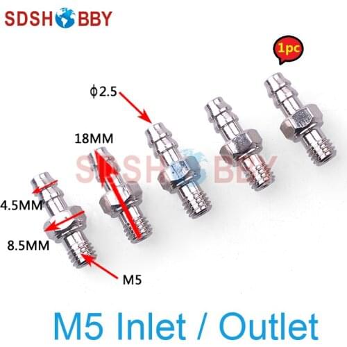 Aluminum Alloy Water Cooling Inlet / Outlet M5 for RC Boat