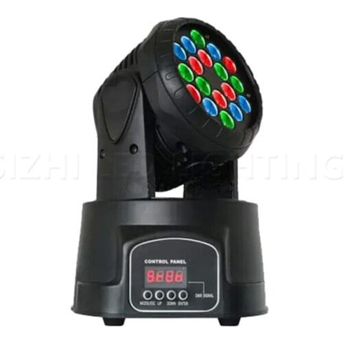 1/2/pcs led rgb mini Moving Head Light Disco Party Night Club Pub Bar KTV 18leds moving Wash light-in Stage Lighting