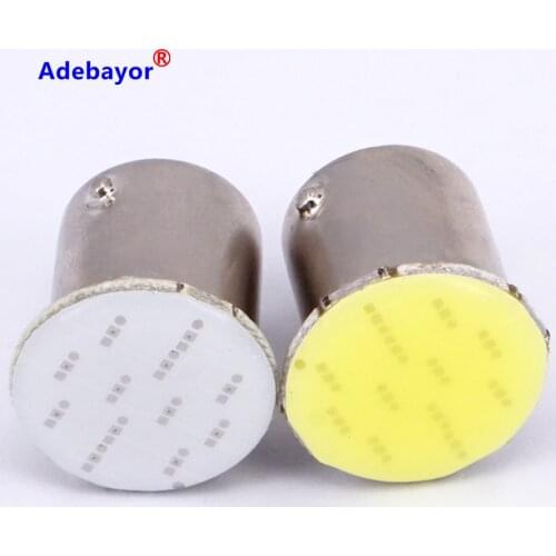 100x 1156 BA15S 12 Chips p21w COB LED Car Auto Trunk Interior RV Trailer Rear Turn Signal Lights Bulb Lamp White car accessories
