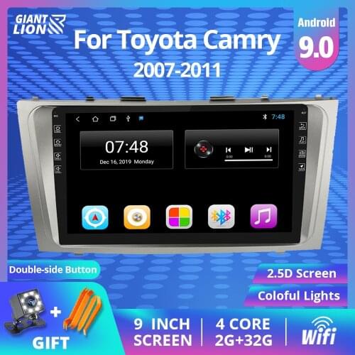 2din Radio Cassette Recorder Android 9.0 Car Radio For Toyota Camry 2007 2008 2009 2010 2011 Car Multimedia Player Autoradio DVD