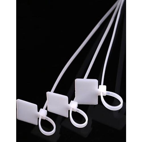 50Pcs/100Pcs White Nylon Label Cable Tie Network Wire And Cable Marking Self-locking Tags Sticker Tie M3x100/ M4x150 /M4x200mm