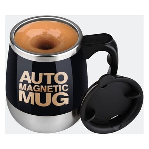 Magnetic Automatic Stirring Coffee Cup Creativity Home Office Stainless Steel Milk Tank Kitchen Milk Can Water Cup 450ml E11585