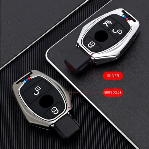 For Mercedes Benz W203 W210 W211 W124 W202 W204 AMG Zinc Alloy Car Key Bag Case Cover Key Holder Car Accessories