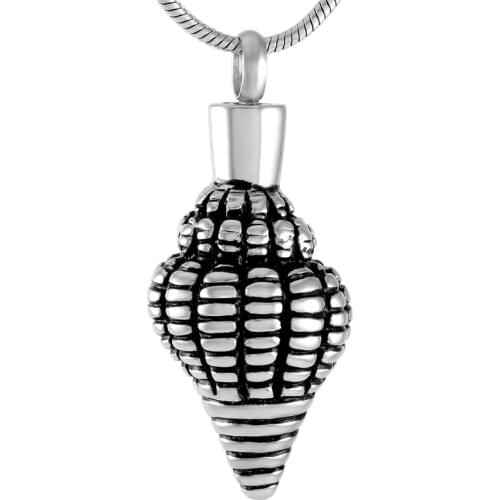 IJD9528 Stainless Steel Souvenir Roll Necklace Couple with River Snail Ashes Pet Dog Cat