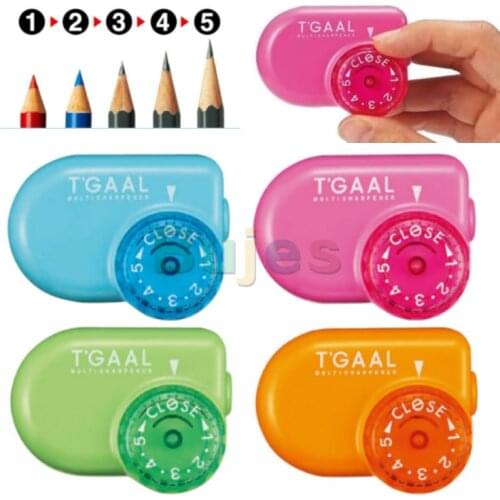 Kutsuwa STAD T'GAAL Angle Adjustable Pencil Sharpener (RS017LB),Light Blue,Pink,Black,cute School Supplies,pencils