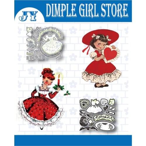 Girl Metal Cutting Die DIY Embossed Paper Card Album Decoration Making Scrapbook Template Punching Blade New