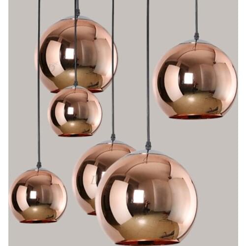 Fashion colour glass Single Head LED Pendant lamp for indoor Vintage Glasses Lampshade For Cafe Bar Dining Room Pendant Lighting