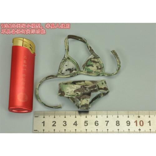 1/6 Scale DV-02 Trendy Beach Cool Women Camouflage Swimsuit Model for 12"