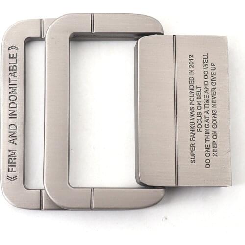 Men&Women Outdoor Braided Belt Buckle Alloy Casual Jeans Accessories Silver Double Ring Buckle Nylon Tactical Belt Buckle Head