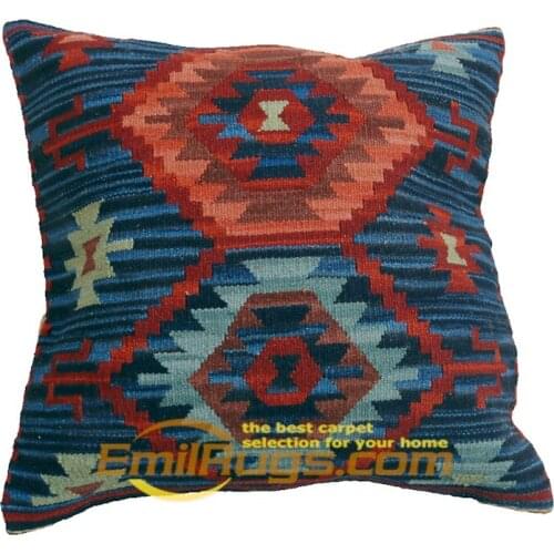 Cushion cover 60*60 Kilim Square Cover Wool Handmade Square Fleece Living Room
