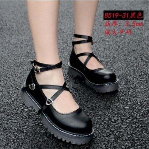 LOLITA Shoes JK Uniform Shoes PU Leather lolita dress cosplay Shoes B385