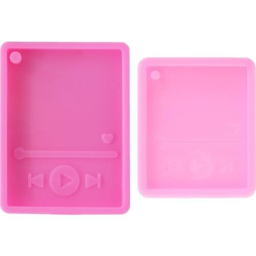 R58E Music Player Keychain Epoxy Resin Mold Jewelry Pendant Silicone Mould DIY Crafts Casting Tools
