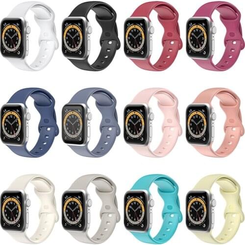 Strap for Apple watch band 40mm 44mm 42mm 38mm Accessories Silicone belt Sport bracelet iWatch series 5 4 3 6 SE 40 38 42 44 mm