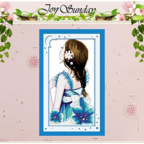 Blue Shadow Patterns Counted Cross Stitch 11CT 14CT Cross Stitch Sets Wholesale Chinese Cross-stitch Kits Embroidery Needlework