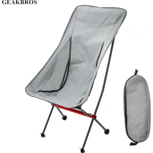 Ultralight Outdoor Folding Chair Camping Hiking Picnic Travel Leisure Sit Chair Foldable Beach Moon Chair Fishing Chair