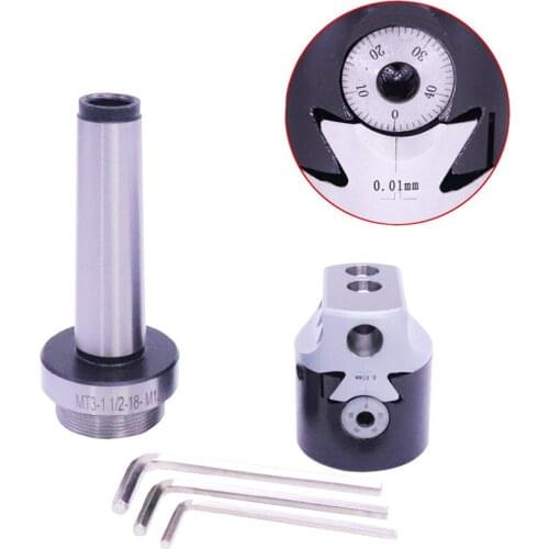 50MM MT3-M12 Universal Usage 2 Inch Boring Head With Morse Taper Shank Tool Kit Set For Lathe Milling