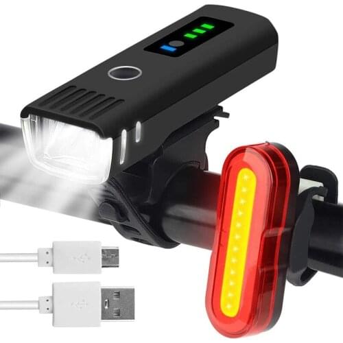 USB Rechargeable Bike Light Rainproof Mountain Cycle Front Headlight Lamp Flashlight for Bike Waterproof Bicycle Lamp Flashlight