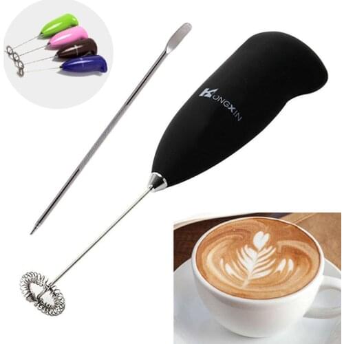 Handheld Milk Frother Wand Battery Coffee Frother and Foam Maker Stainless Steel Whisk for Italian Cappuccino Or Latte