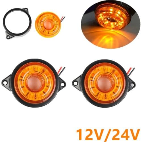 2PCS LED Spotlights For Truck Side Marker Light Auto Truck Lorry Trailer Bus Tail Brake Light Car Warning Lamp Indicator Light