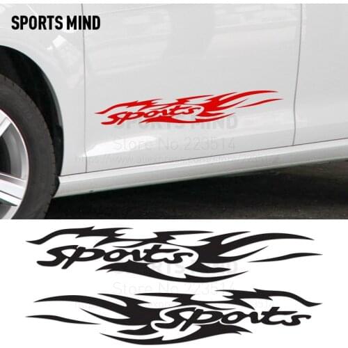 3 Pairs SPORTS MIND automobiles Universal sports fire Waterproof vinyl reflective sticker Decal For All car accessories