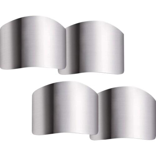 4 Pack Stainless Steel Finger Guard Finger Protector Safe Knives Guard Chop Safe Slice Kitchen Tool For Dicing and Slicing in