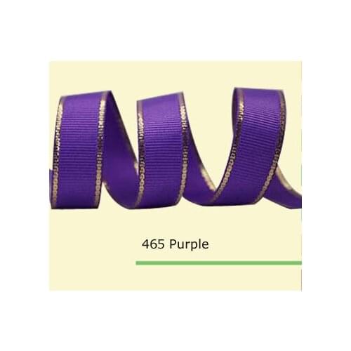 5/8 inch(16mm) Grosgrain Ribbon With Gold Edge 28 colors in stock