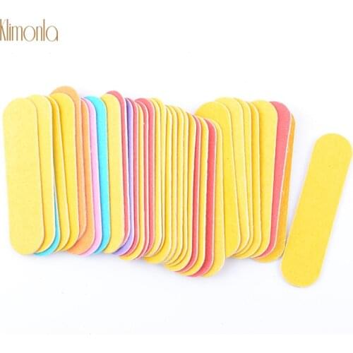 500pcs/lot Double-sided Wooden Nail Files Mini Nail File Portable Pedicure Buffer Mix Colorful Sandpaper Manicure Art Tools