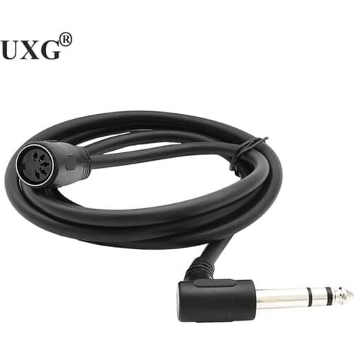 6.35mm STEREO 1/4" JACK PLUG TO 5PIN MIDI DIN FEMALE SOCKET AUDIO ADAPTER CABLE for synthesizer organ electric piano MIDI guitar