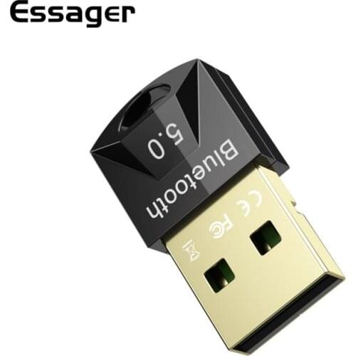 Essager USB Bluetooth 5.0 Adapter Dongle For PC Computer Wireless Mouse Keyboard Aux Audio Bluetooth 5 Receiver Tran