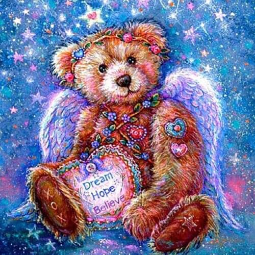 Diamond Art European Home Decor Diy Craft Painting 5d Diamond Painting Needlework Bear With Wings