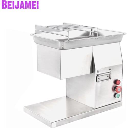 BEIJAMEI 400KG/H Stainless Steel multifunctional cutter cutting meat machine commercial electric sliced meat shredded maker