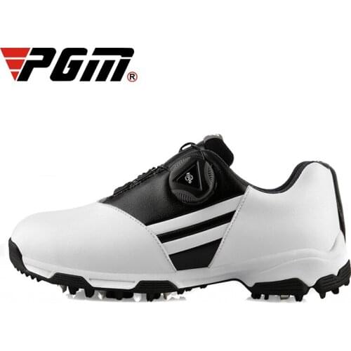 PGM Brand Childrens Golf Shoes Waterproof Training Sneakers Knob Buckle Non-slip Spikes Shoes High Quality D0847