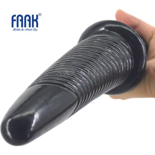 FAAK 31.5*7.3cm screw thread big dildo with handle, fake dick anal dildo butt plug adult female masturbator sex toys for Lesbian