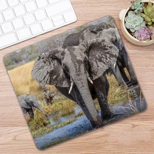 Animal Elephant Gamer Play Mause Mice Mat Natural Rubber Game Mouse Pad Small Size for Gaming Mousepad